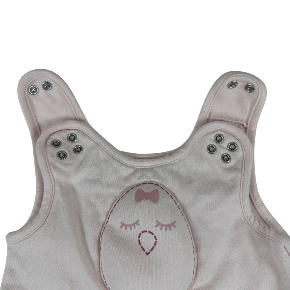 Nested Bean Sleep Sack Baby Girl Pink Chickadee Embroidery Size M‎ 6-12 Months